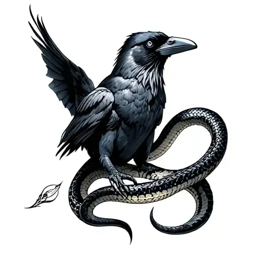 Crow And Snake