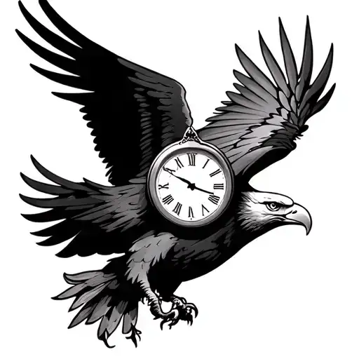 Eagle With Clock
