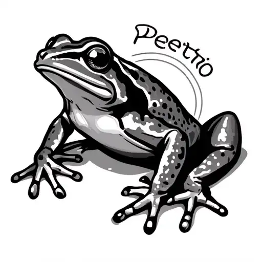 Outline Of Puerto Rico With Coqui Frog In The Middle
