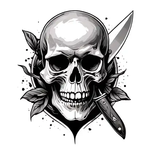 Skull And Knife