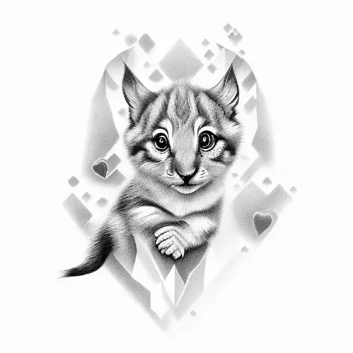 Little Baby Hand Along With A Heart Made By Parent's Fingerprints