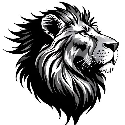 Lion Head From The Side