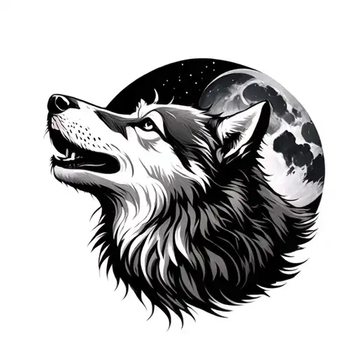 Wolf Howling At The Moon