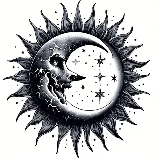 Sun Stars And Moon Spine