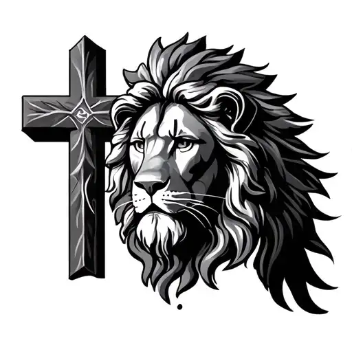 Lion Cross Jesus