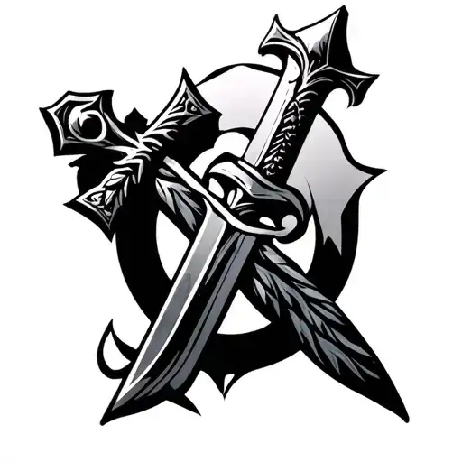 Sword And Cross Wrapped