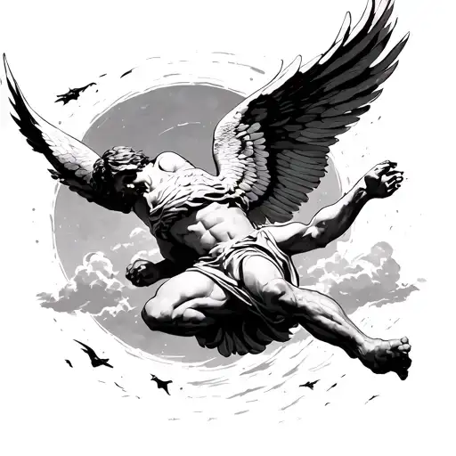 The Fall Of Icarus Falling From The Sky