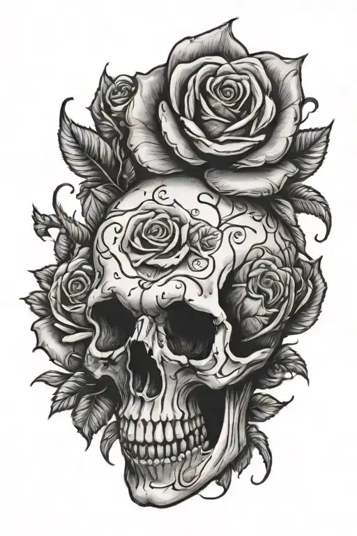 Skull And Roses Growing