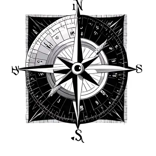 Wind Rose On A Compass