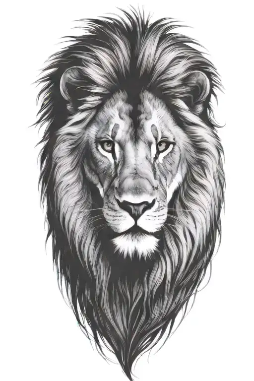 Lion Walking Along Horizon Depicts The Silhouette Surrounded