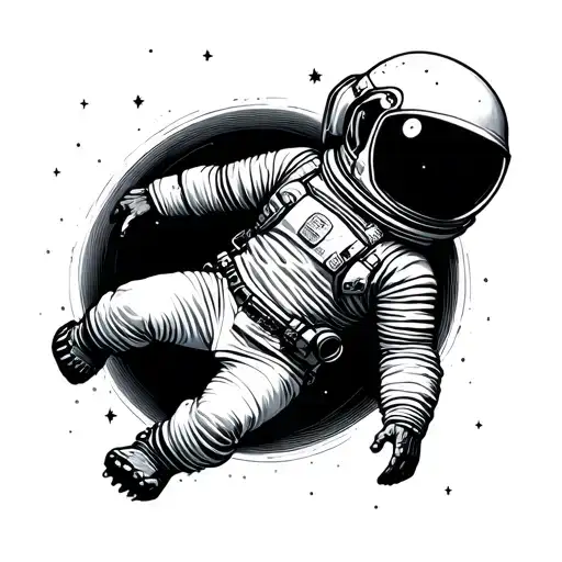 Dead Astronaut Floating In Space