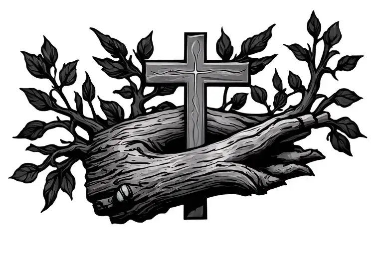 Small Rooted In Christ Cross For Female Character