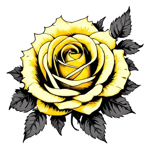 Yellow Rose Surrounded