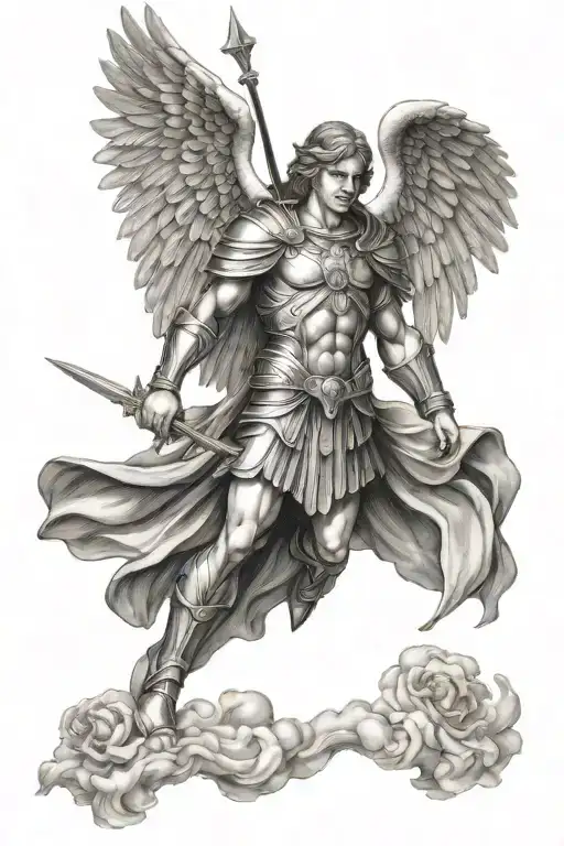 Archangel Michael With Shadow Hood