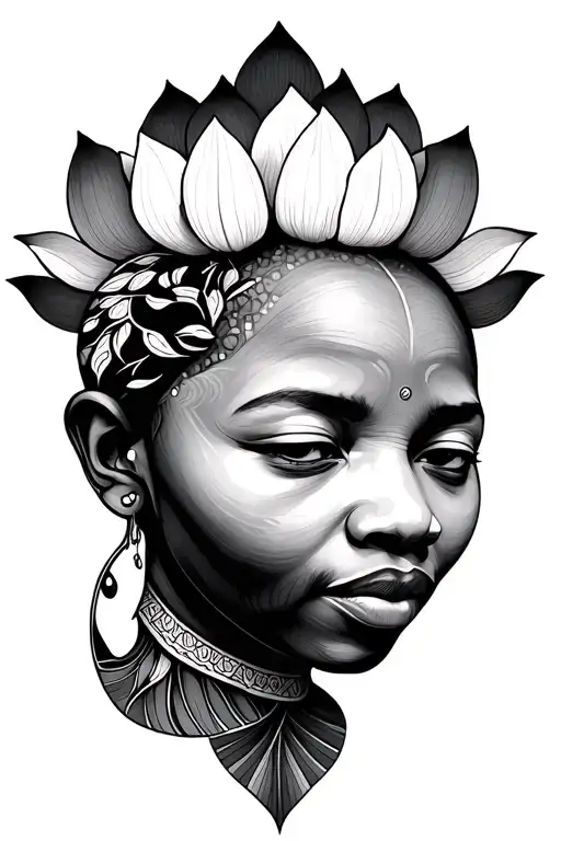 Geo Lotus With Mandela Patterns