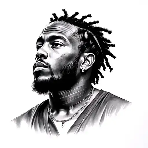 Kendrick Lamar Realistic Portrait