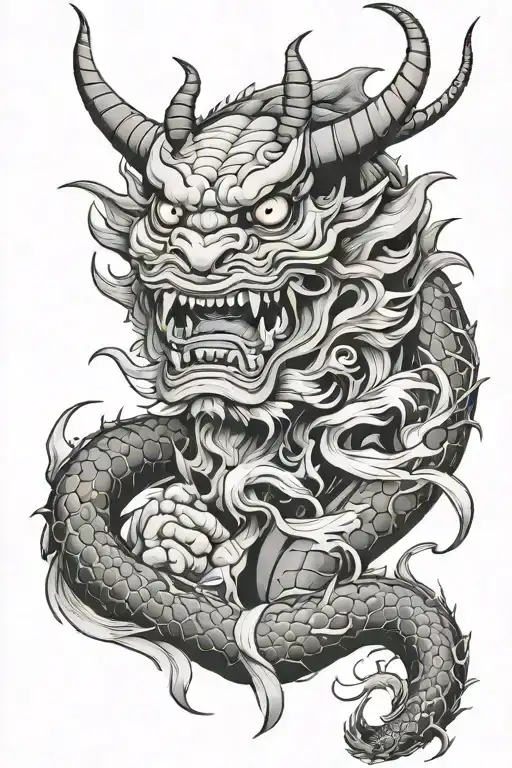 Hannya With Dragon