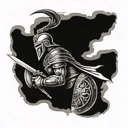 Incorporate Engineering Symbols And Tools Into A Tattoo Of An Ancient Warrior In Battle