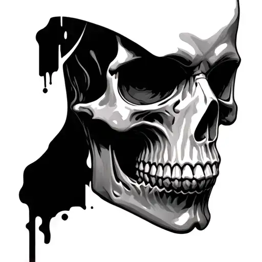 Skull Realistic Tattoo Sensenmann