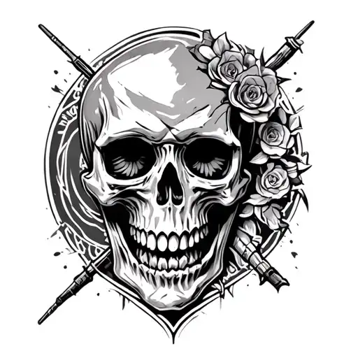 Skull Deadman Tattoo Design