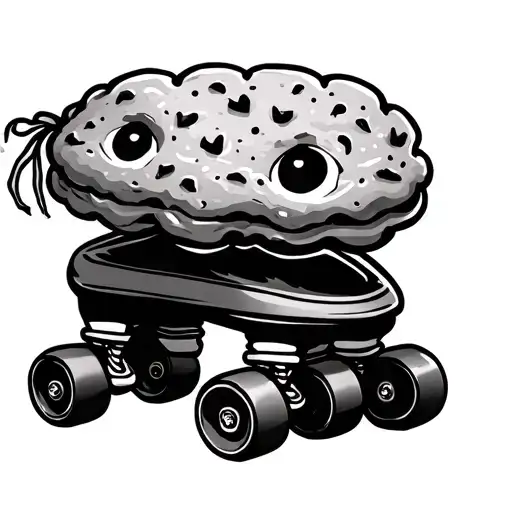 Scary Biscuit With Roller Skates