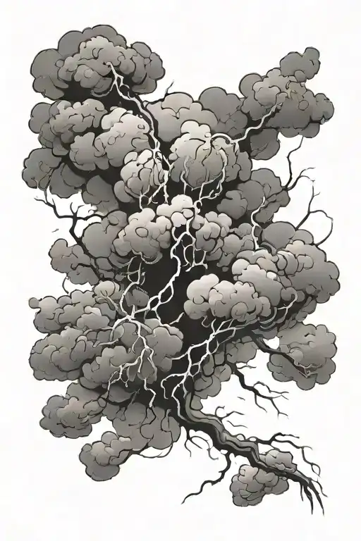 Black Lightning Storm Clouds