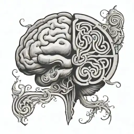 A Pause Symbol Which Is Inclised I To 2 Halves Of A Brain