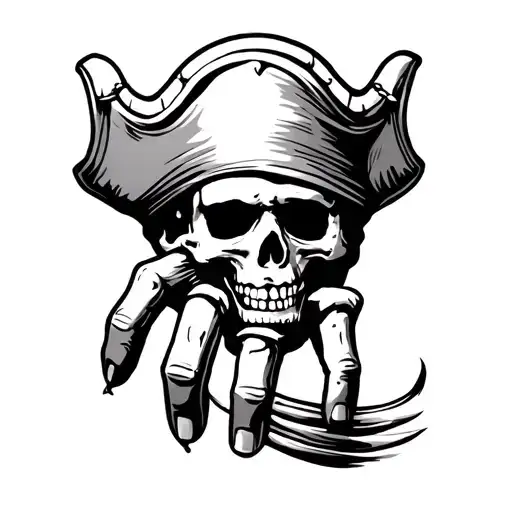 Pirate Hand Tattoo Design