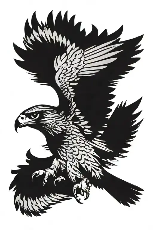 Falcon Swooping Down