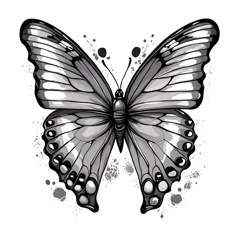 Butterfly With Baby Foot Print