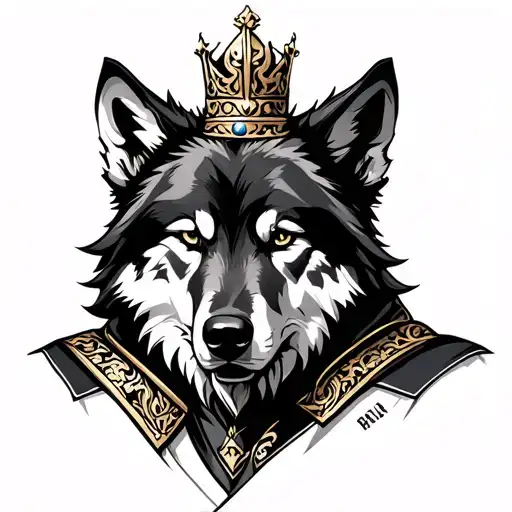Black Wolf Dressed Like A King