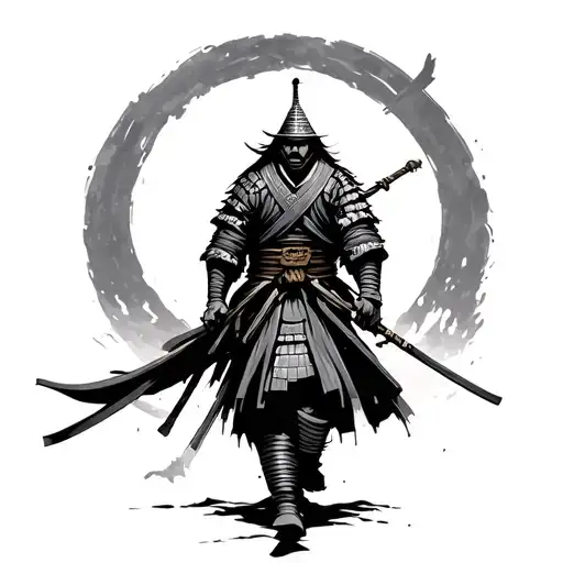 Lone Samurai Walking