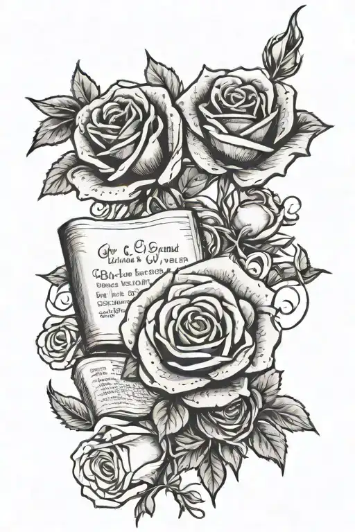 Roses With A Bible Verse For Someone Who Passed