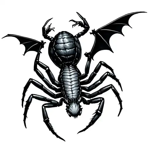 Spider Fighting With A Scorpion And Bat