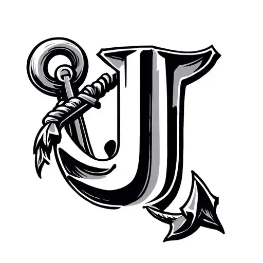 The Letter J As An Anchor
