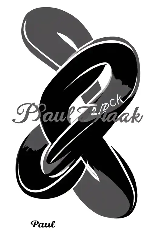Infinity Sign Intertwined Representing Your Love With Name Paul