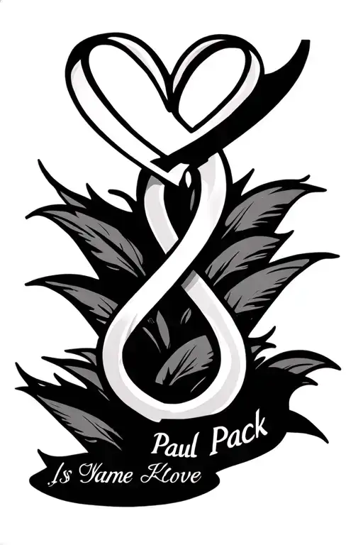 Infinity Sign Representing Your Love With Name Paul
