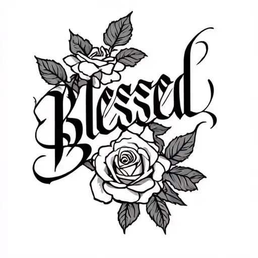 Roses And The Word Blessed