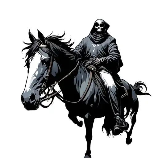 Grim Reaper On Horse