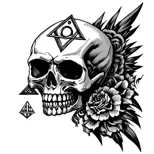 Skull With The Illuminati