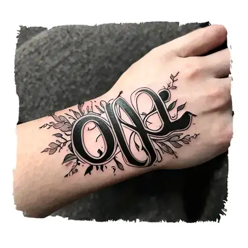 The Word One Mirror Effect On The Wrist