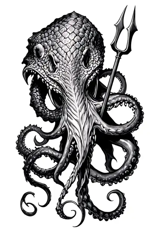 Kraken With Trident