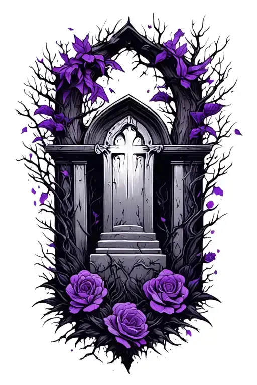 Graveyard Dark Purple