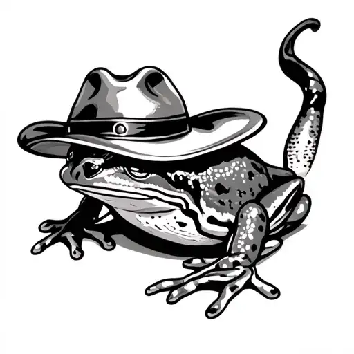 Coqui Frog With Cowboy Hat