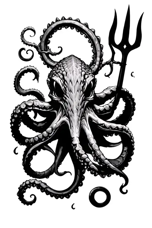 Kraken With Trident