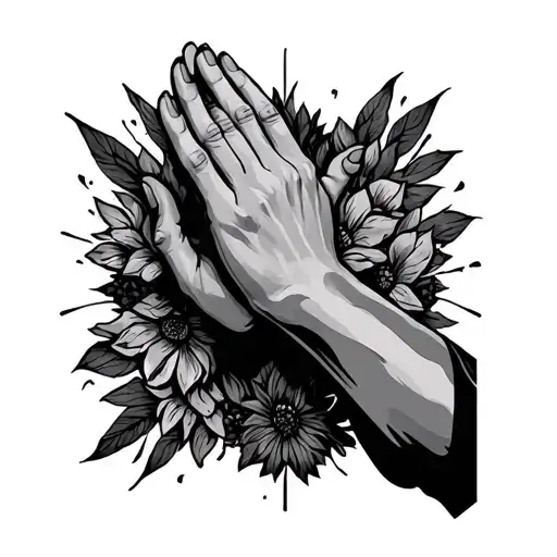 No Weapon Formed Against Me Shall Prosper With Prayer Hands On A Female Lower Forearm