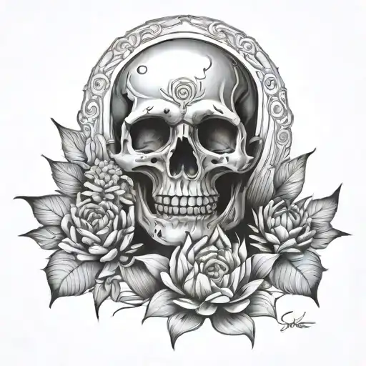 Skull And Budha
