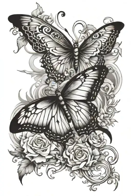 Butterfly's Flying To Heaven Gates