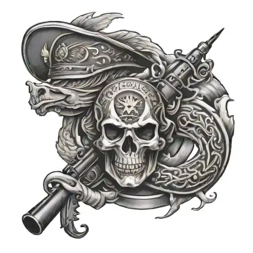 Usmc Dark Fantasy Hunting Half Sleeve