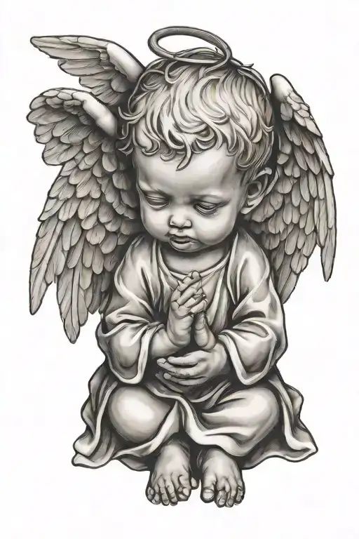 Praying Hands Baby Angel